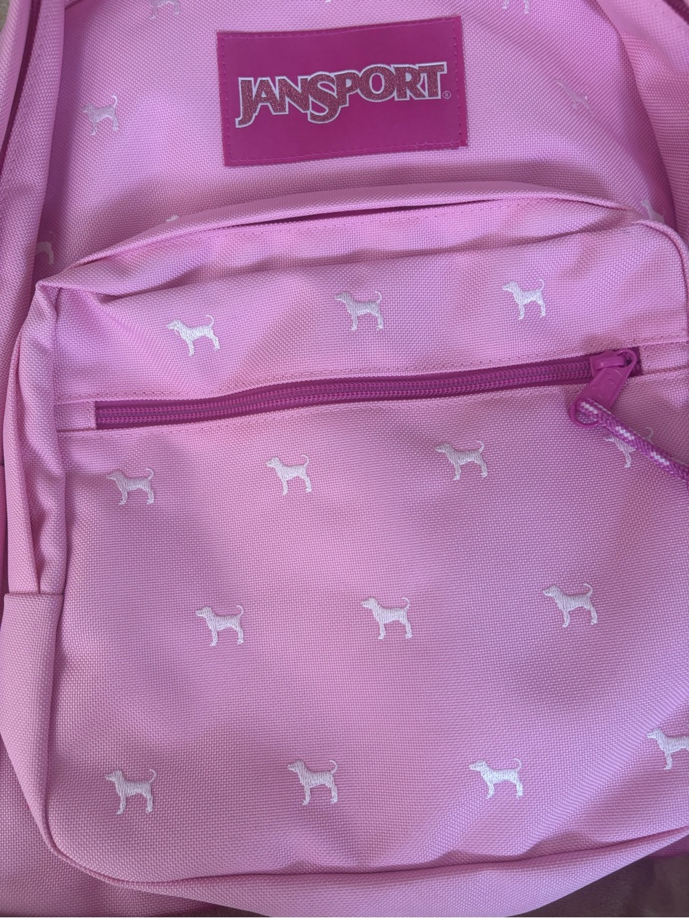 Victoria’s Secret Pink x Jansport Backpack & Lunch Bag Set Pink Puppy Dog - Picture 3 of 7
